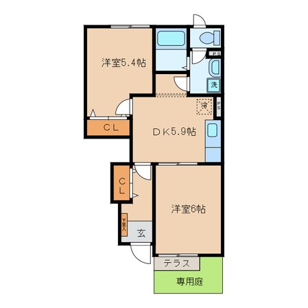 福地駅 徒歩35分 1階の物件間取画像